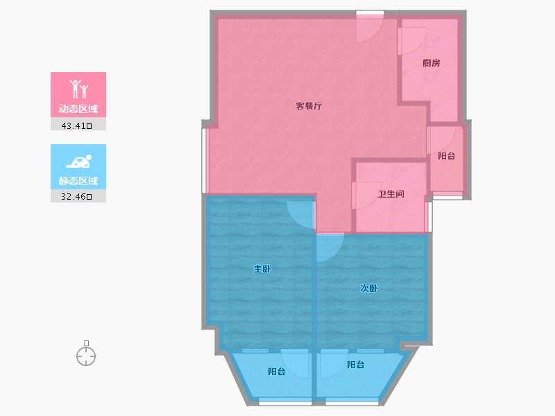 广东省-广州市-润泰大厦-69.00-户型库-动静分区