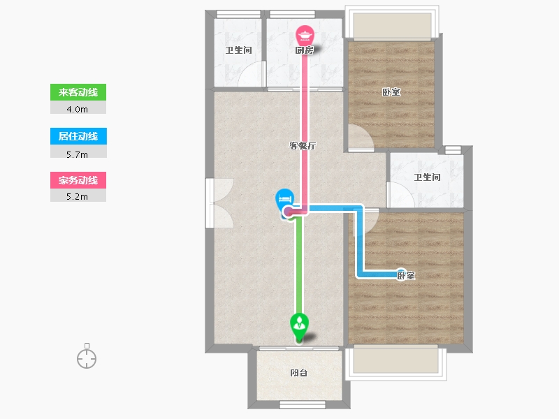 山东省-青岛市-光大海韵丽都-70.74-户型库-动静线