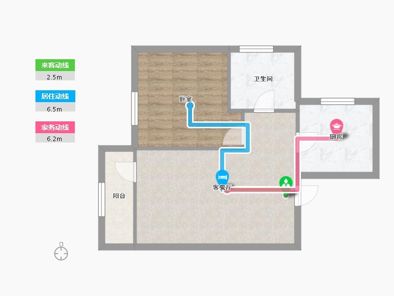 山东省-青岛市-融创维多利亚湾-56.58-户型库-动静线