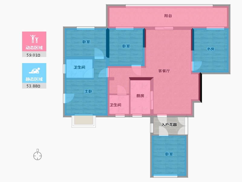 贵州省-黔南布依族苗族自治州-翡翠湾-100.80-户型库-动静分区