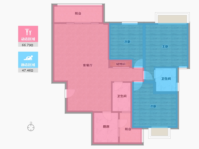 广东省-广州市-新都盛世名门-102.51-户型库-动静分区