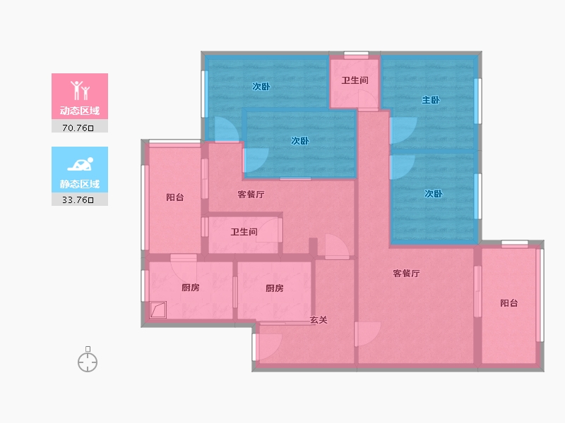 福建省-福州市-榕发夏荷郡-93.00-户型库-动静分区