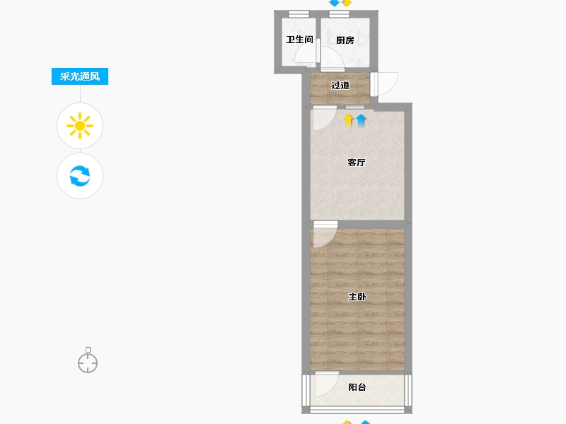 浙江省-杭州市-环西新村-35.55-户型库-采光通风