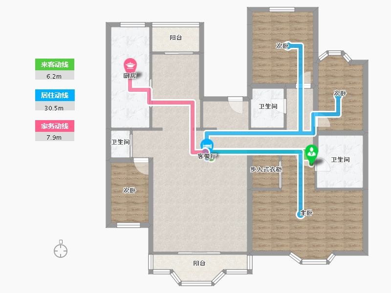 陕西省-西安市-枫叶新都市-142.58-户型库-动静线