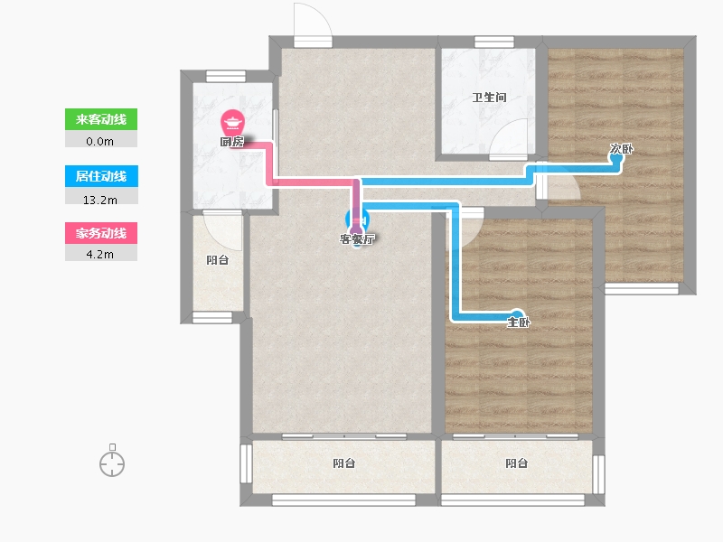 甘肃省-兰州市-重邦康城小区-72.89-户型库-动静线