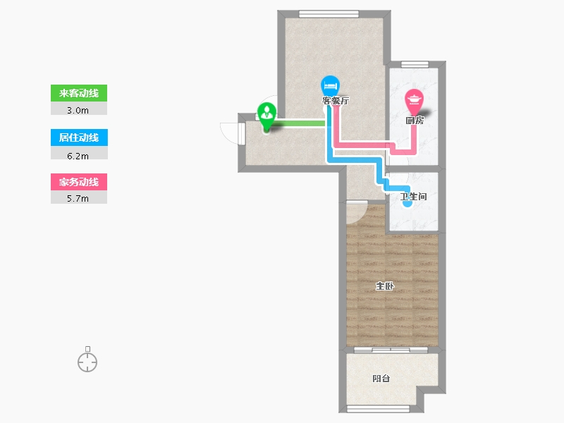 河北省-廊坊市-路劲阳光城-53.94-户型库-动静线