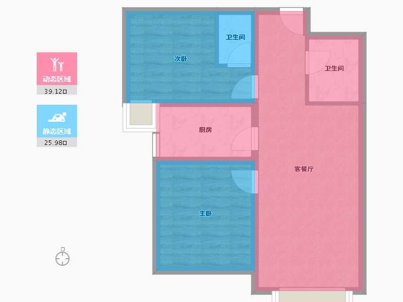 四川省-成都市-中兴和园二期-57.61-户型库-动静分区