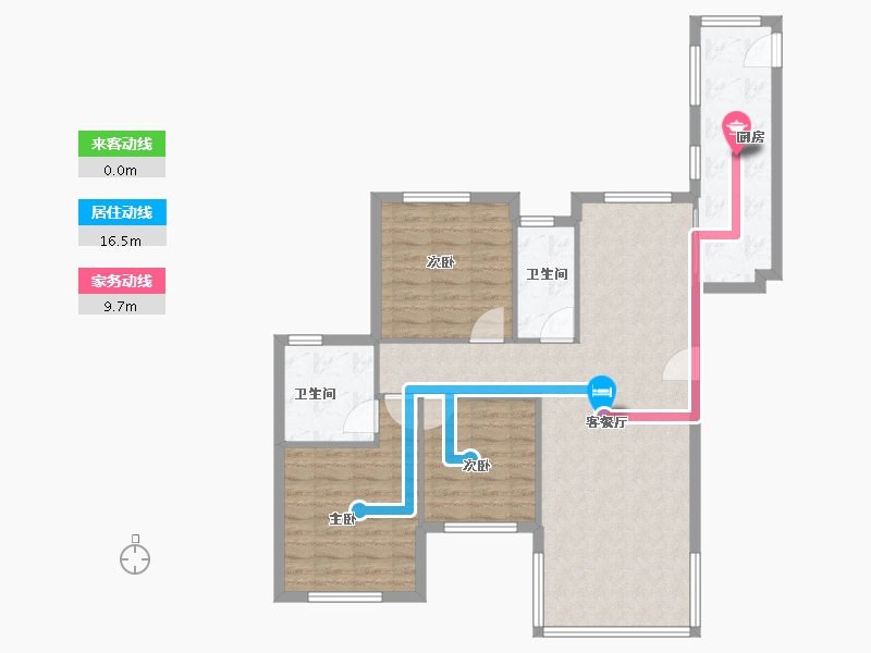 湖南省-常德市-华电新城-95.00-户型库-动静线