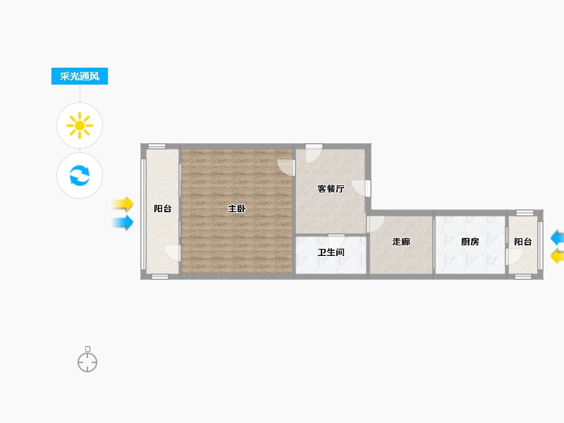 黑龙江省-哈尔滨市-龙江街28号小区-58.00-户型库-采光通风