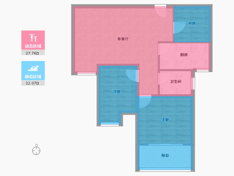 四川省-成都市-温哥华南苑-62.20-户型库-动静分区