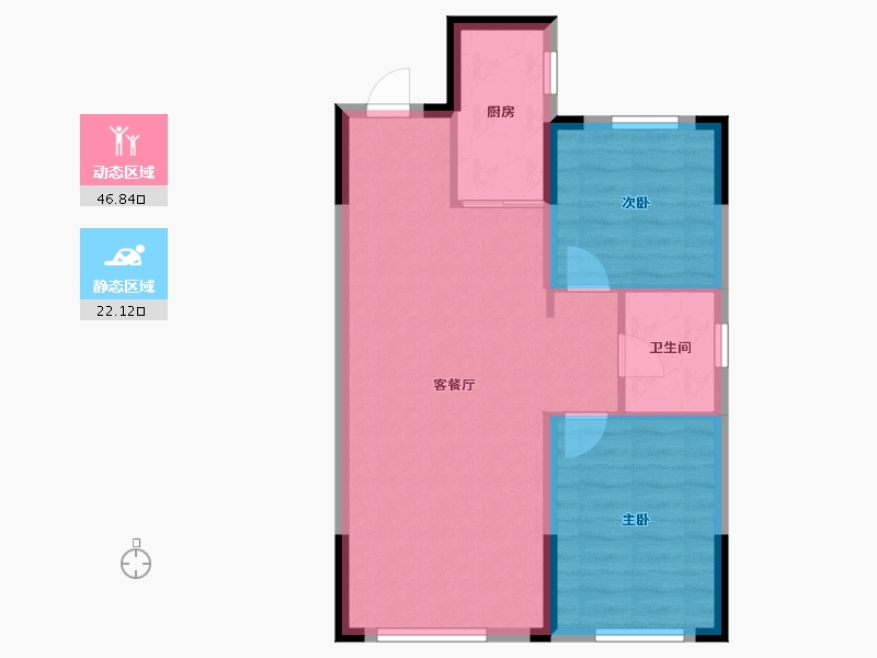 辽宁省-沈阳市-中金樾府-63.20-户型库-动静分区