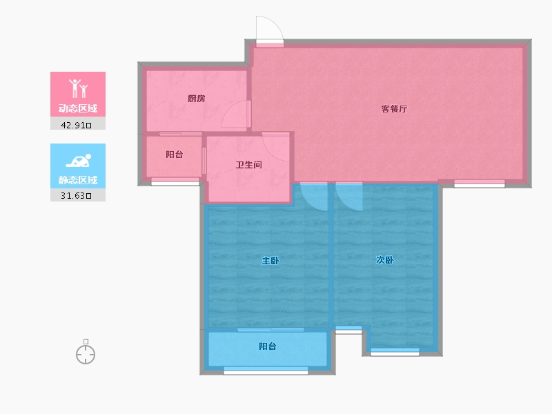 天津-天津市-海川园-76.38-户型库-动静分区