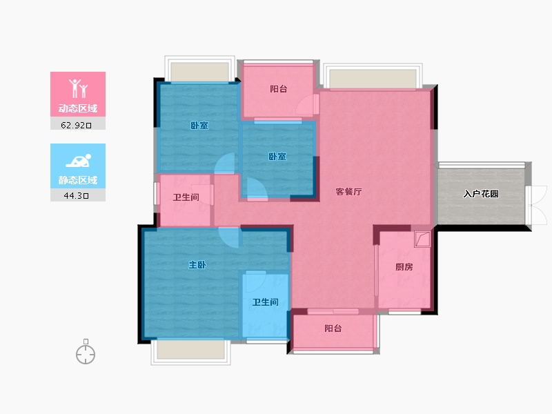 广东省-阳江市-恒隆御景山庄-103.20-户型库-动静分区