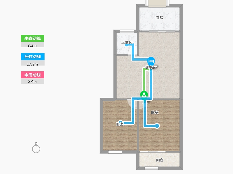 陕西省-咸阳市-秦宝小区东区-65.29-户型库-动静线