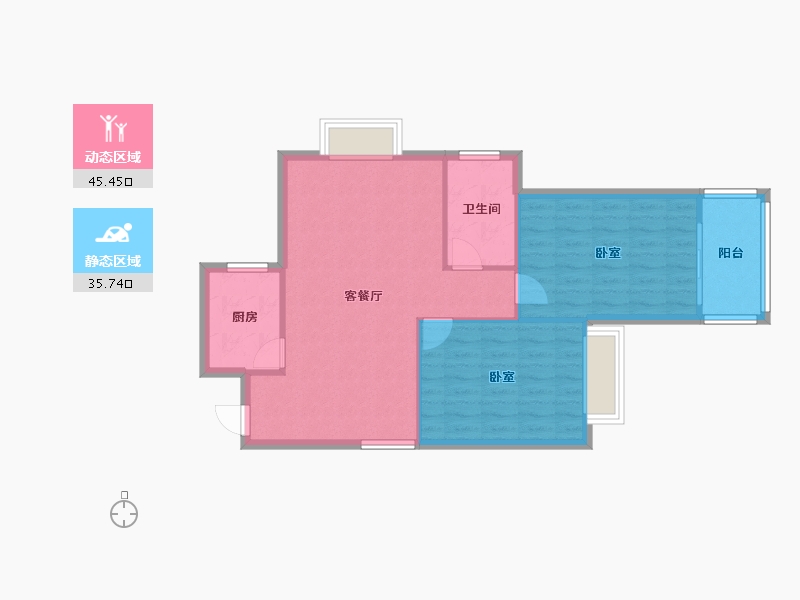 青海省-西宁市-陕安丰登小区-74.18-户型库-动静分区