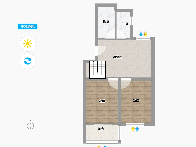 安徽省-合肥市-蜀南庭苑(南新庄社区北区)-41.27-户型库-采光通风