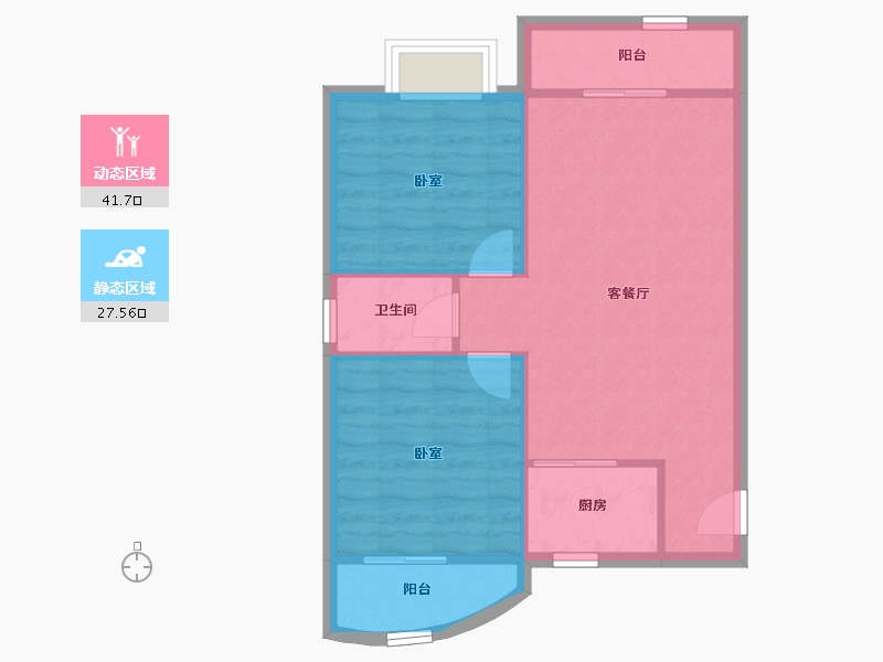 福建省-厦门市-嘉盛花园-63.27-户型库-动静分区