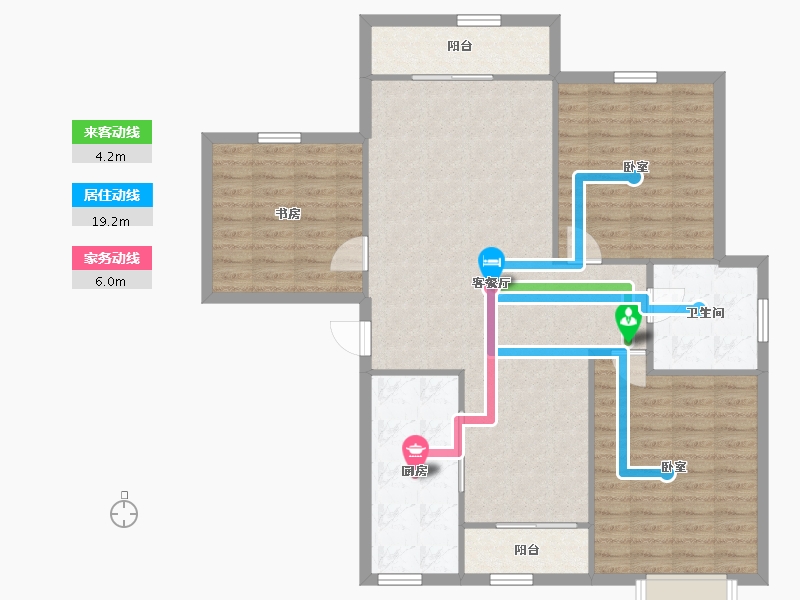 福建省-厦门市-金鸡亭花园小区-109.58-户型库-动静线