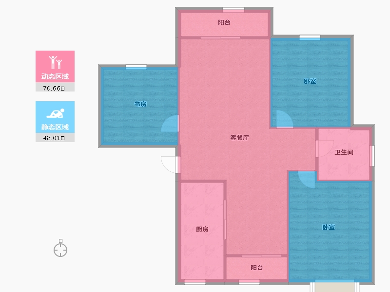 福建省-厦门市-金鸡亭花园小区-109.58-户型库-动静分区