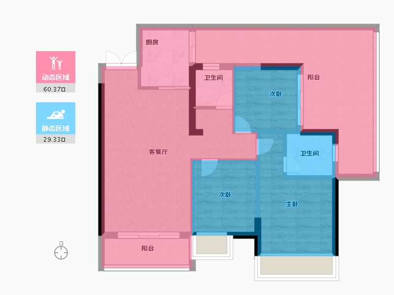 贵州省-贵阳市-中环国际-79.99-户型库-动静分区