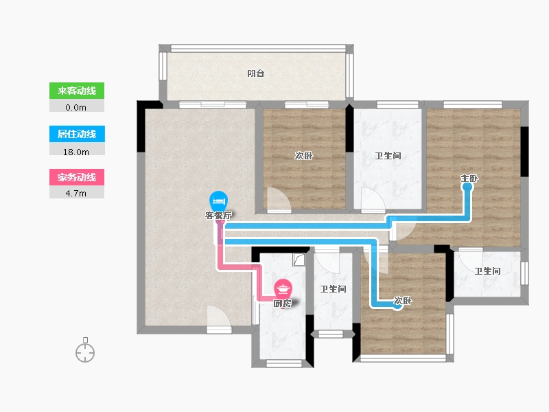 四川省-内江市-江屿墅二期-91.05-户型库-动静线