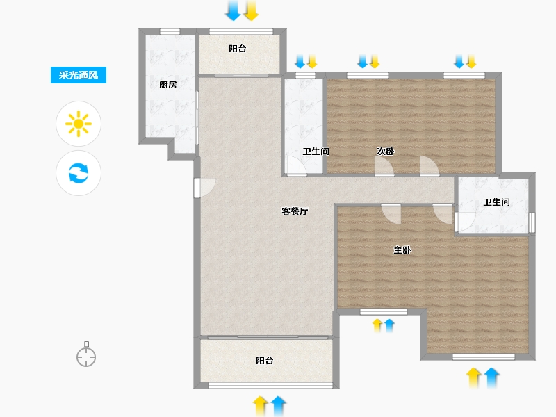 湖南省-常德市-华电新城-138.01-户型库-采光通风