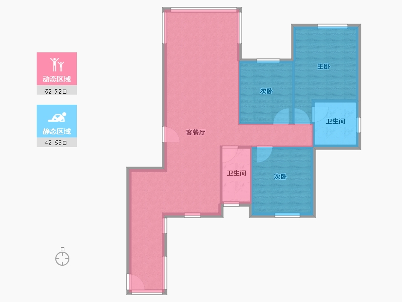 湖南省-常德市-华电新城-96.00-户型库-动静分区