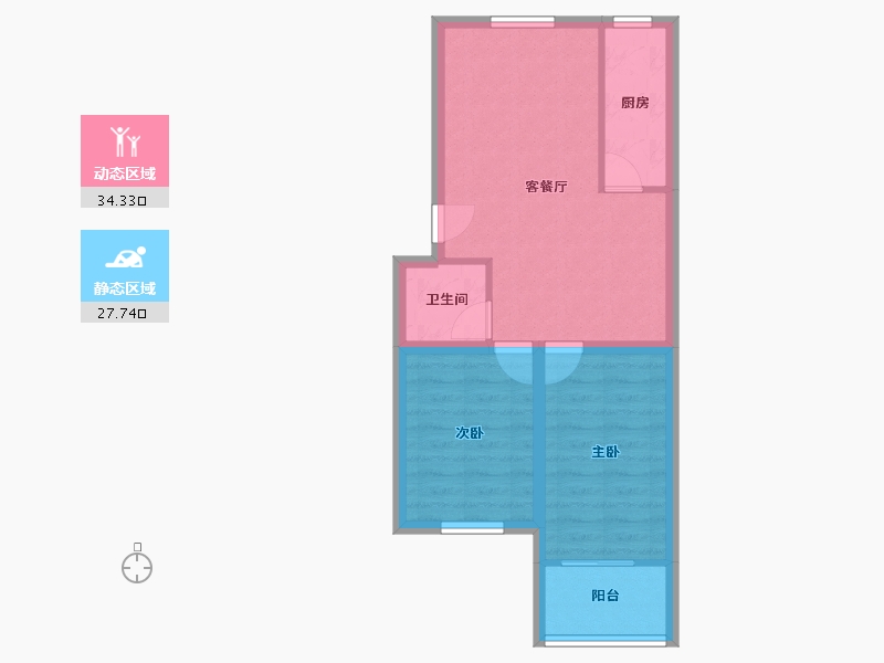 山东省-济南市-百花小区-55.32-户型库-动静分区