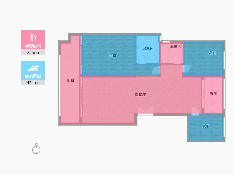 河南省-信阳市-罗山桃李春风-98.38-户型库-动静分区