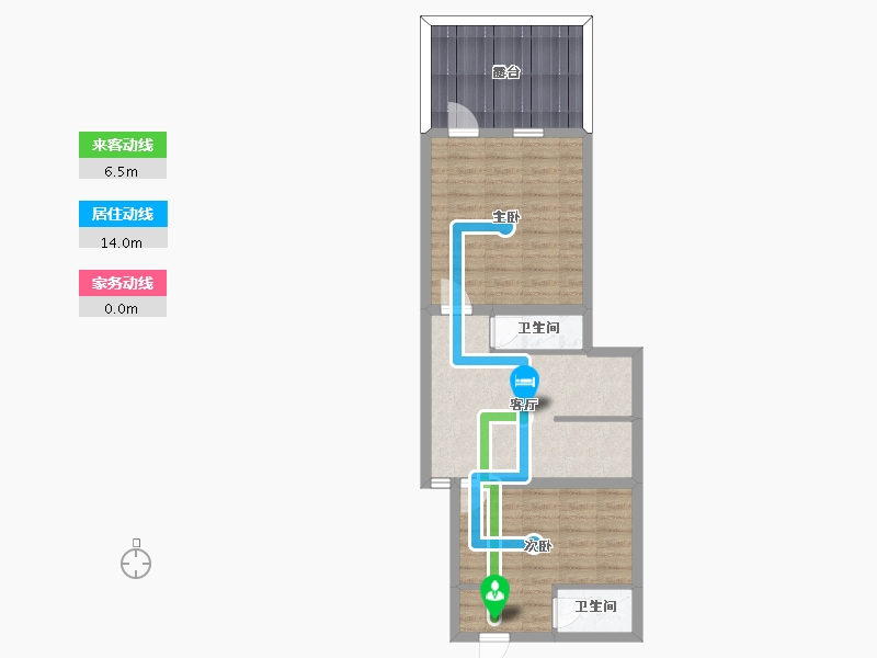 浙江省-杭州市-环西新村-65.57-户型库-动静线