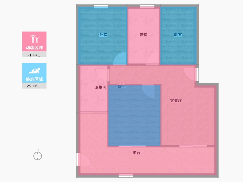 福建省-厦门市-沧一小区-72.77-户型库-动静分区