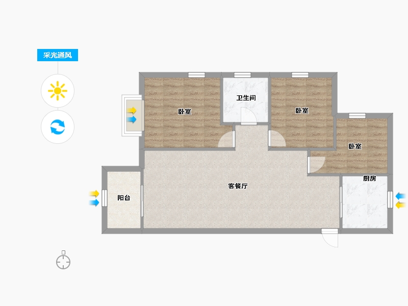 山东省-青岛市-融创维多利亚湾-81.01-户型库-采光通风