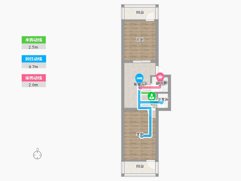 浙江省-杭州市-环西新村-44.35-户型库-动静线