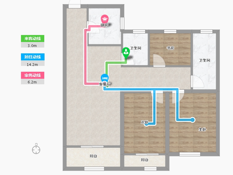 浙江省-杭州市-中国铁建江南国际城-82.63-户型库-动静线