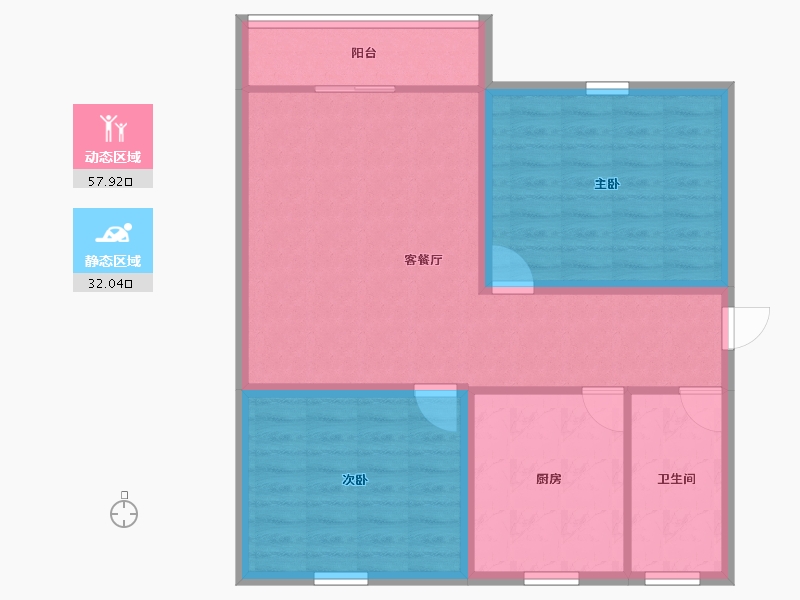 浙江省-杭州市-阮家居-81.06-户型库-动静分区