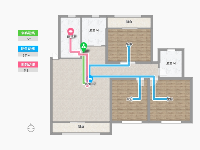 浙江省-杭州市-阮家居-119.33-户型库-动静线