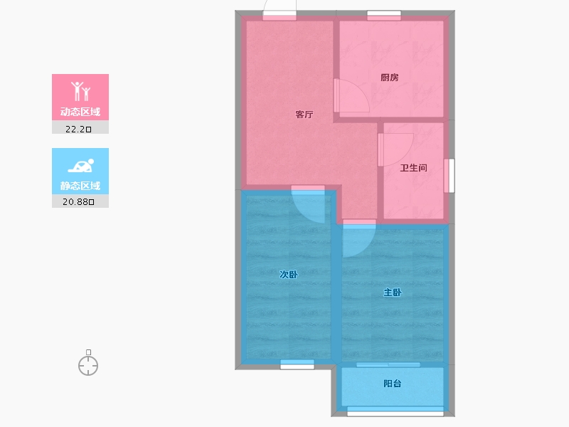 浙江省-杭州市-环西新村-37.50-户型库-动静分区