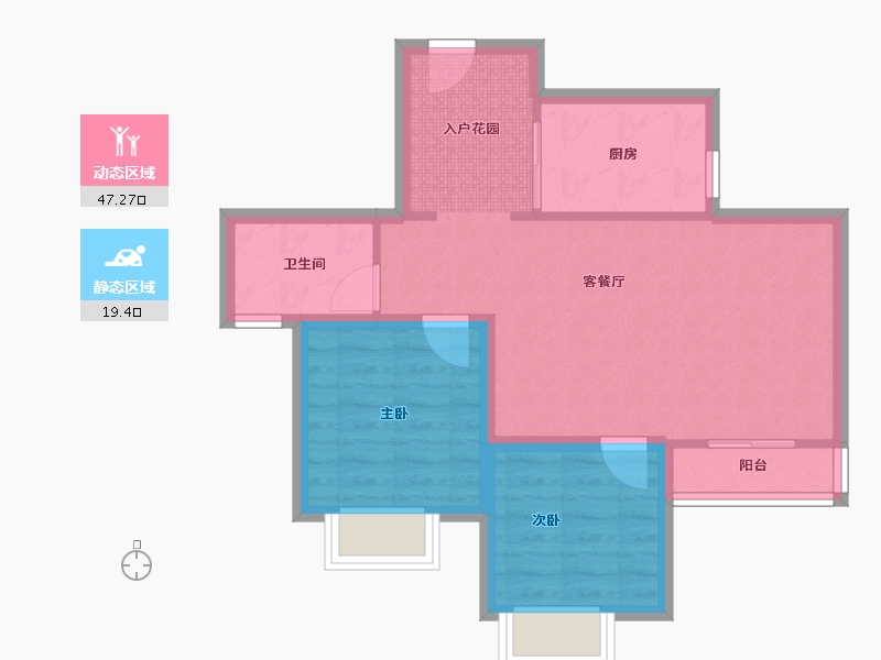 安徽省-合肥市-临滨苑-59.35-户型库-动静分区