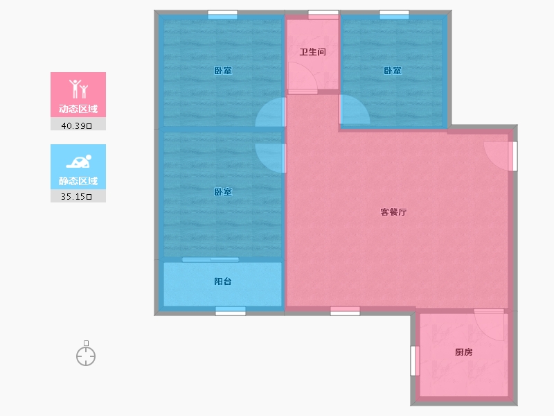 福建省-厦门市-文兴东三里-68.93-户型库-动静分区