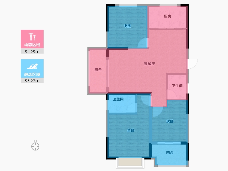 辽宁省-阜新市-日月明园-100.00-户型库-动静分区