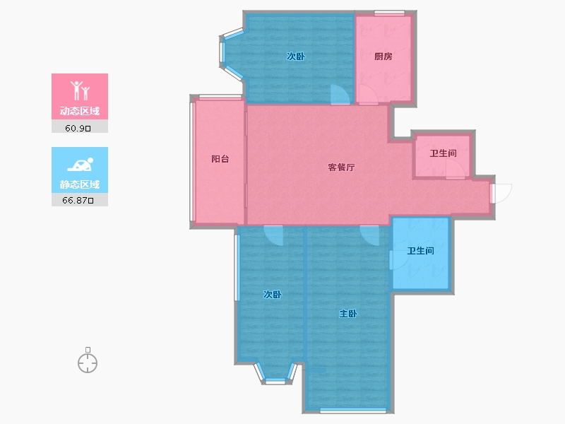 天津-天津市-贵都大厦-119.82-户型库-动静分区