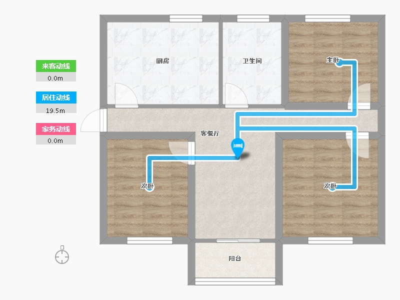 浙江省-杭州市-育才西苑-67.15-户型库-动静线