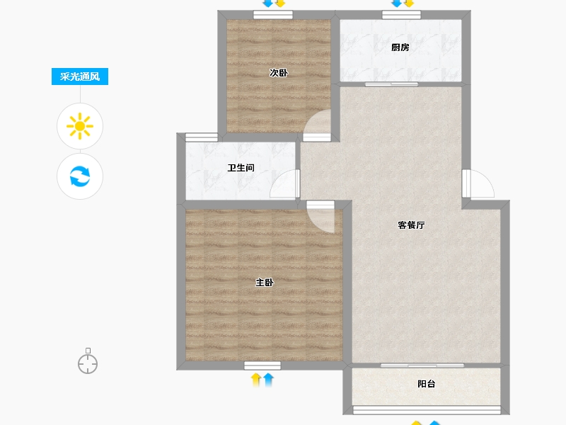 浙江省-杭州市-春天花园-77.80-户型库-采光通风