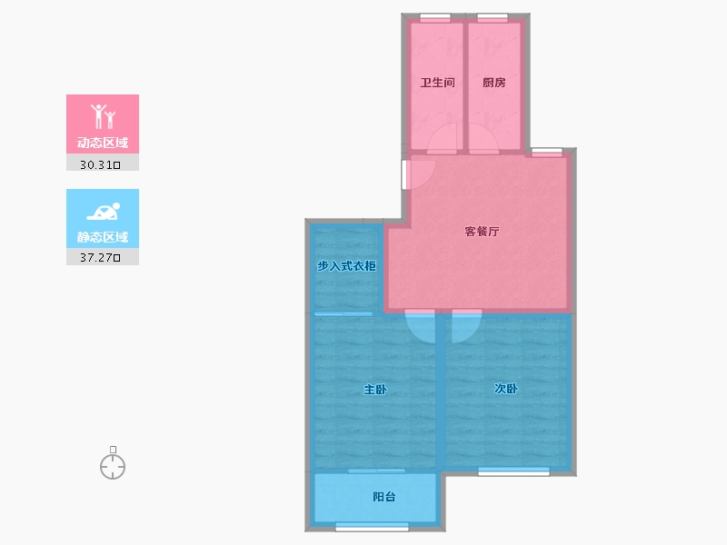 安徽省-合肥市-嘉和苑(南区)-60.05-户型库-动静分区