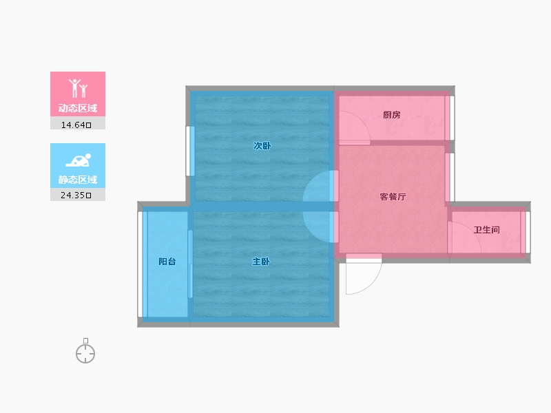 浙江省-杭州市-育才西苑-33.86-户型库-动静分区