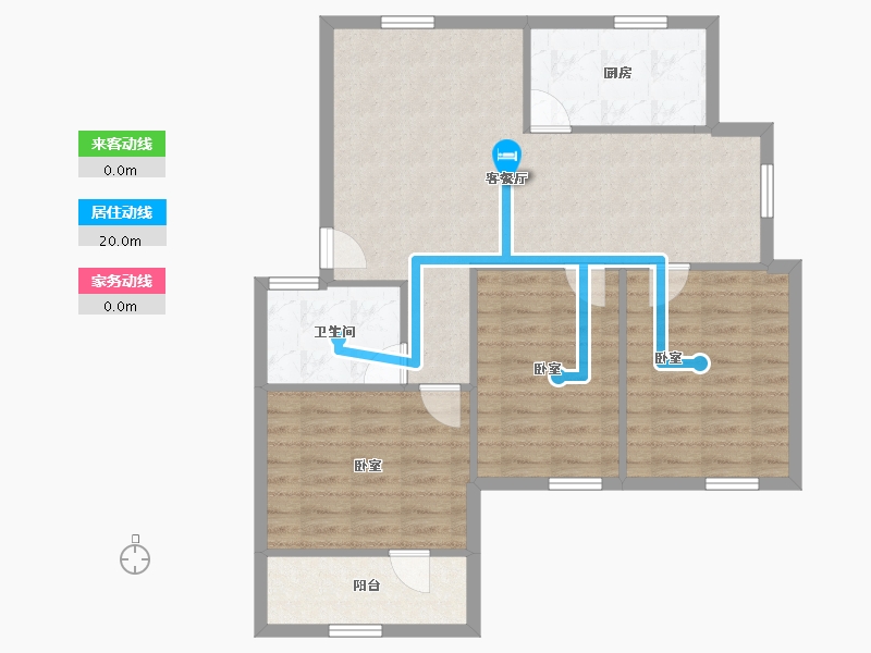 福建省-厦门市-沧一小区-84.77-户型库-动静线