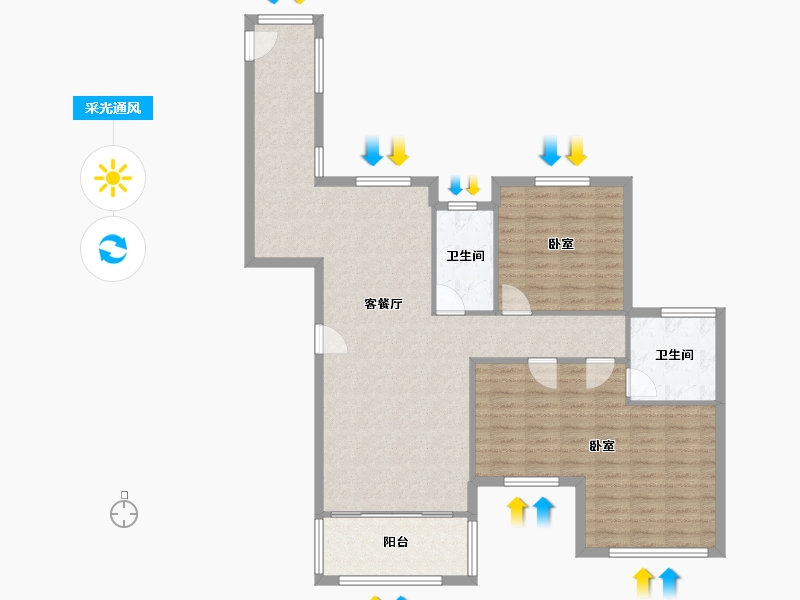 湖南省-常德市-华电新城-100.80-户型库-采光通风