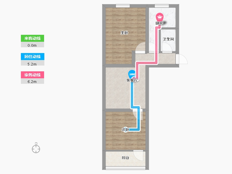 浙江省-杭州市-环西新村-46.08-户型库-动静线