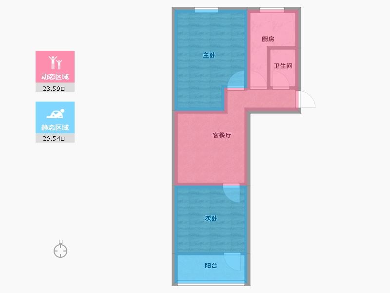 浙江省-杭州市-环西新村-46.08-户型库-动静分区