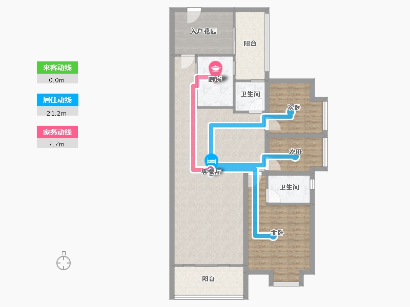 四川省-成都市-温哥华南苑-106.07-户型库-动静线